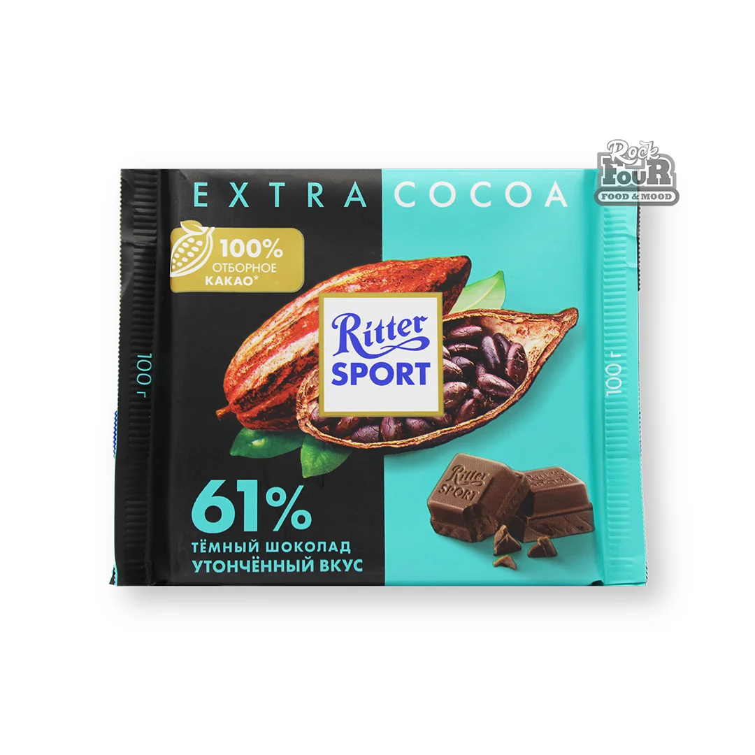 Dark chocolate 61% cocoa "Ritter Sport" 100g